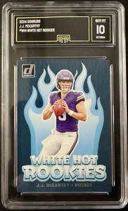 2024 Donruss JJ McCarthy White Hot Rookies RC GMA 10 - Picture 1 of 2