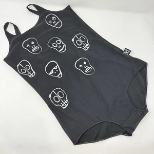 NWT nununu black skull musk swimsuit kids 12/14 - Picture 1 of 9