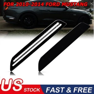 Luz de señalización lateral reflectora de parachoques trasero LED rojo humo EE. UU. para Ford Mustang 10-14 - Imagen 1 de 15
