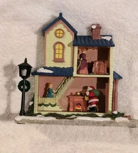 Vintage Dickens Weihnachten Santa’s Visit beleuchtet Weihnachtsdeko Deko Neu - Bild 1 von 7