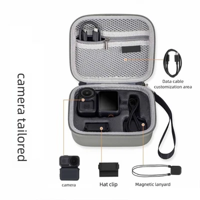 Portable Camera Pouch With Detachable Carabiner And Interior Dividers For Camera - Image 1 of 4