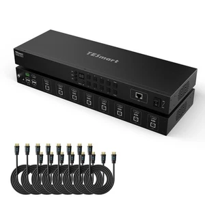 TESmart 8X1 HDMI KVM Switch 8 Port 4K@30Hz/ USB2.0 Rackmount KVM Enterprise-G.. - Photo 1/9