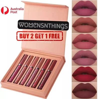 6PCS Matte Lipstick Set Waterproof Long-Lasting Lipsticks set BUY 2 Get 1 FREE - image 1 of 4