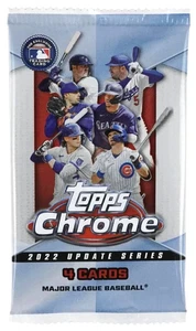2022 Topps Chrome Update Series Baseball Pack - 4 Cards Unopened Sealed - Picture 1 of 1