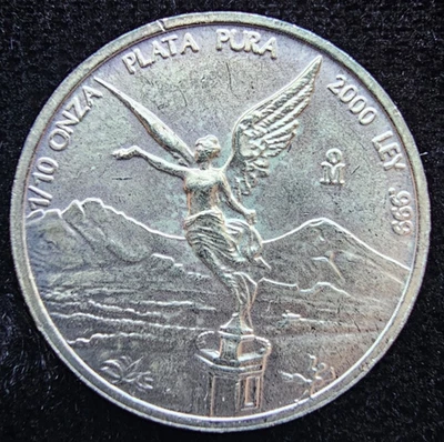 México 2000 1/10 oz .999 plata Libertad (A150) Foto 1 de 2