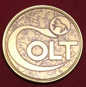 Colt Firearms Display Case Bronze Medallion - Picture 1 of 2