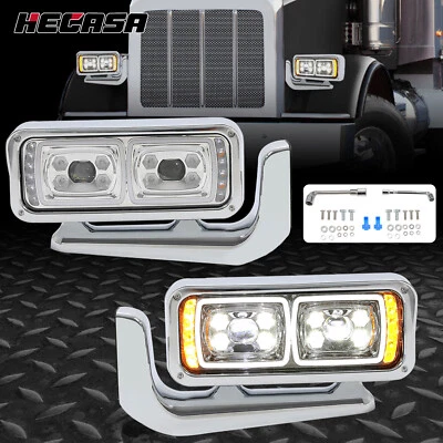Faros proyectores SEÑAL LED DRL DUAL para Peterbilt 81-21 359 379 389 DOT/SAE Foto 1 de 4