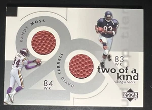 2001 Upper Deck Top Tier Two of a Kind Footballs #2KMT Randy Moss David Terrell - Picture 1 of 2