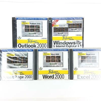 Professor Teaches Windows Me Word Excel FrontPage Outlook 2000 Lote de 5 Entrenamiento Foto 1 de 4
