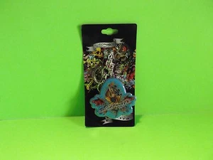 Ed Hardy Mermaid w/ ED HARDY Across Metal Key Chain 2.5"in Tall - Picture 1 of 9