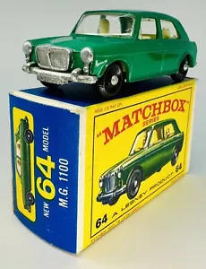 1966 Original Matchbox Lesney 64B MG 1100 Type D/E Box NOS CLEAN & GORGEOUS - Picture 1 of 10