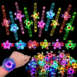 24PCS LED Light Up Fidget Spinner Bracelets Glow Party Favors Bulk for Kids 4... - Picture 1 of 9