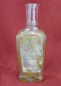 ANTIQUE 1905 FRENCH ART NOUVEAU SECESSION VIOLETTE DE PARME GLASS PERFUME BOTTLE - Picture 1 of 6