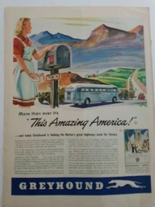 Windhundbus von 1943 dieses erstaunliche Amerika Originalfarbe AD - Bild 1 von 1