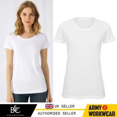 B&C Damen Sublimation T-Shirt Einfarbig Bedruckbar Personalisierte No Label Weiß - Bild 1 von 4
