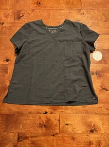 White Cross V Tess Pewter Scrub Top 794 2XL Women's NWT $40 Medical Fast Ship - Picture 1 of 6
