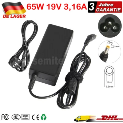60W 19V 3,16A Netzteil Notebook Ladegerät Für Samsung NP-RV510 RV720 N110 Laptop - Bild 1 von 4