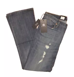 Rock & Republic Kasandra Riff Raff Wash Bootcut Size 14 (34X31) Distressed Jeans - Picture 1 of 6