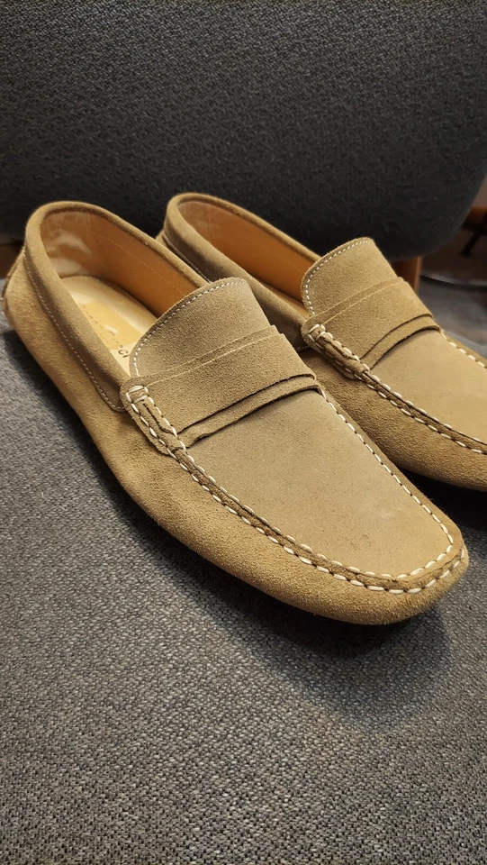 NUEVO BACCO BUCCI STUDIO Stelvio Mocasín Driver Camello Talla 9 Minorista $175 Foto 1 de 4