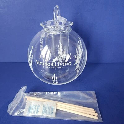 Young Living Essential Oils Reed Diffuser Glass Christmas Ornament New In Box - Image 1 of 4