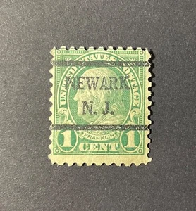 Newark, New Jersey Type 42 Precancel - 1 cent Franklin - U.S. #581 - NJ - Picture 1 of 1