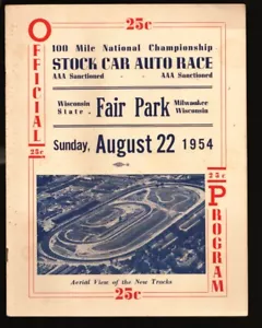 Wisconsin State Fair Park Auto Race Program-AAA Stock Car race program-100 Mi... - Picture 1 of 1