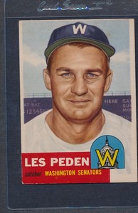 1953 Topps #256 Les Peden Senators EX *978