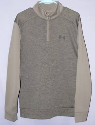NUEVO UNDER ARMOUR 'Fleece Twist' Pullover Para Hombres 1/4 Cremallera Verde Elástico Grande Foto 1 de 4