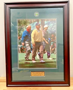 Tiger's 1st Masters - 1996 Framed Photo with Palmer, Nicklaus & Woods - Picture 1 of 7