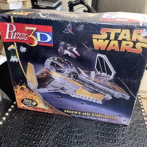 New Milton Bradley Puzz 3D Star Wars Anakin's Jedi Starfighter 505 Pieces - Picture 1 of 12