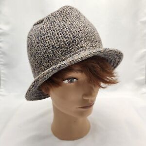 Vintage Wool Blend Fedora Hat Women's Tweed Sportswear No Label Made in USA 