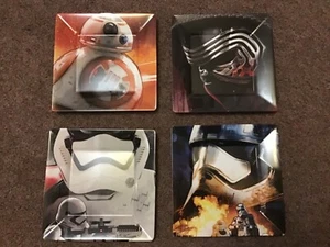 Star Wars plates x 4 Melamine NEW Square Plates - Picture 1 of 6