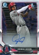 2018 Bowman Draft Chrome Autographs #CDA-JJ Jeremiah Jackson Angels NM-MT (Autog