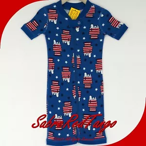 NEU MIT ETIKETT HANNA ANDERSSON PEANUTS BIO BABY SHORTIE REISSVERSCHLUSS SCHLAFER SNOOPY 75 12-18 M - Bild 1 von 4