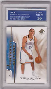 RUSSELL WESTBROOK GEM MINT 10 RC Oklahoma City Thunder 2008 INSERT ROOKIE CARD! - Bild 1 von 1