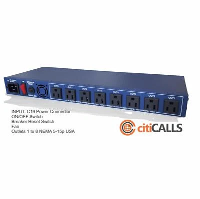 Aviosys IP9820MT-T 8 Port Web Power Controller Switch Pro Rack Mount Reboot Ping - Image 1 of 4