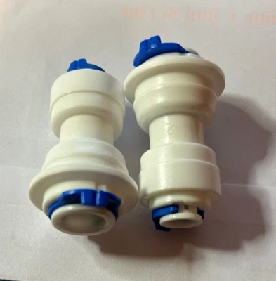 2x 1/4" - 3/8" Conexión Rápida Conector de Montaje Recto Filtro de Agua Reductor de RO Foto 1 de 2