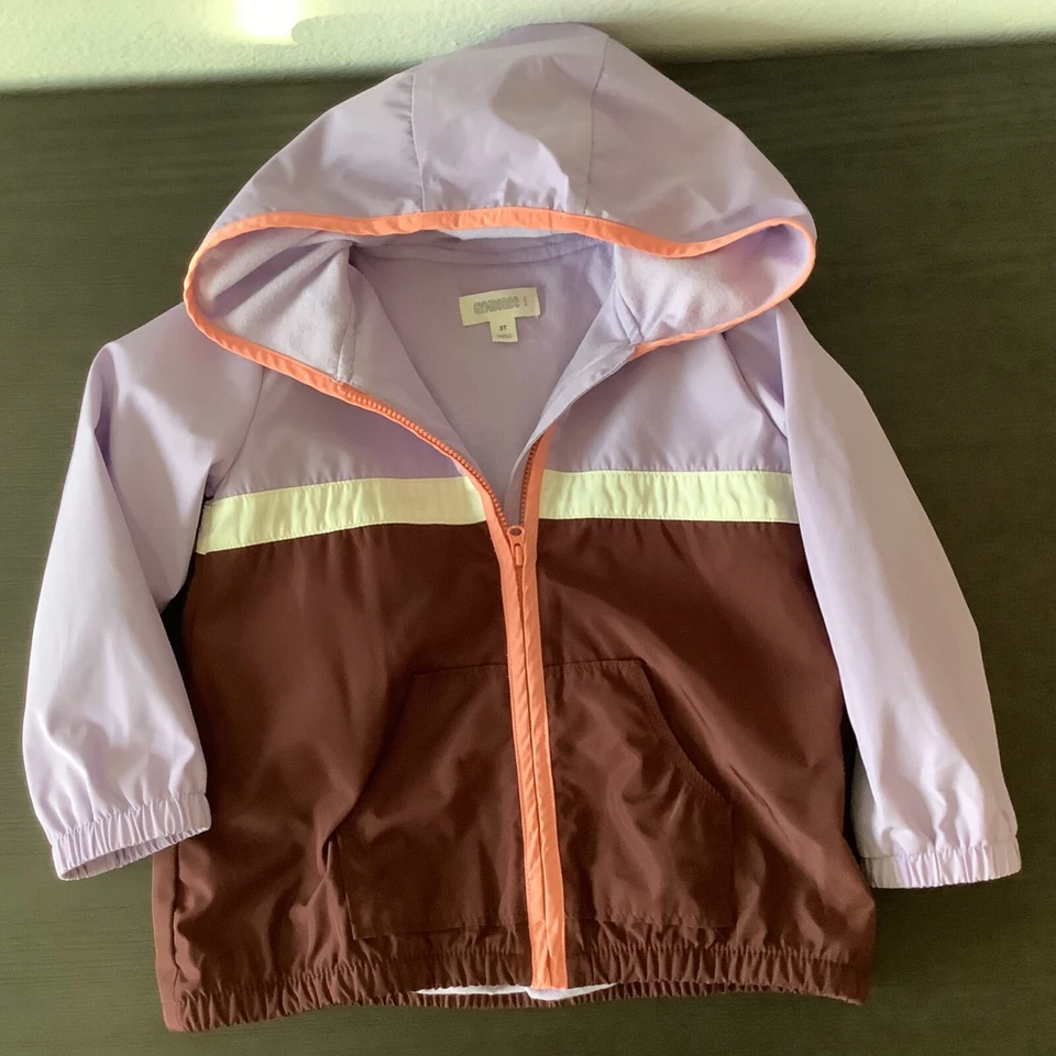 Gymboree Toddler Baby Girl's Lined Windbreaker Hooded Spring Jacket Coat 3T - Image 1 of 4