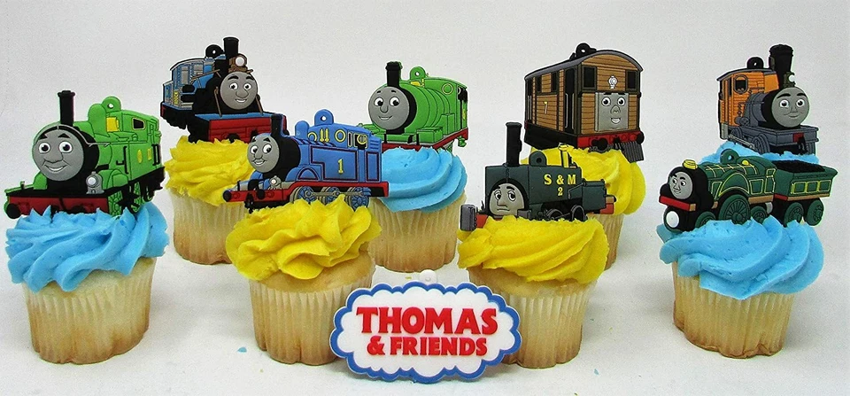 Thomas the Train Birthday Cupcake Cake Party Favor Set Thomas the Tank Engine - Image 1 of 4