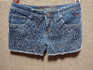 I Love Justice Jeans Girls Size 18r Mega Bling Short. - Picture 1 of 11