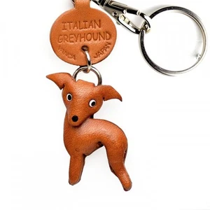 Llavero Italiano Galgo Hecho a Mano 3D Cuero Perro *VANCA* Hecho en Japón #56735 - Imagen 1 de 10
