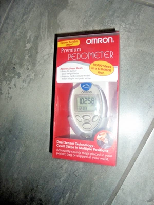 New~ Omron HJ-112 Digital Pocket Premium Dual Sensor Step Counter Pedometer - Image 1 of 4