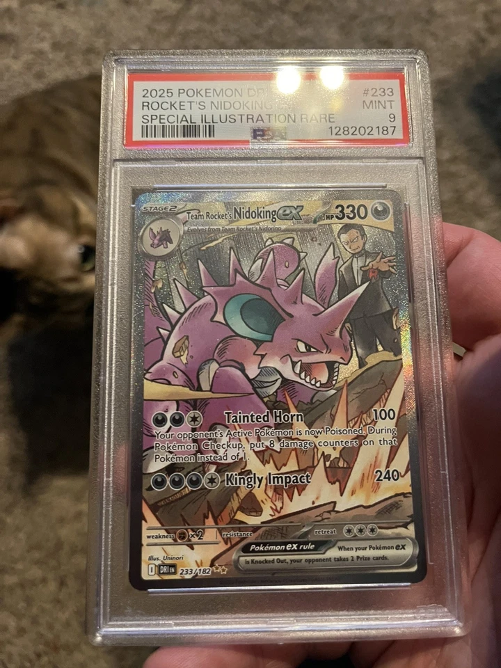 Team Rocket's Nidoking ex 233/182 Sv10: Destined Rivals Holo PSA 9 - Image 1 of 1