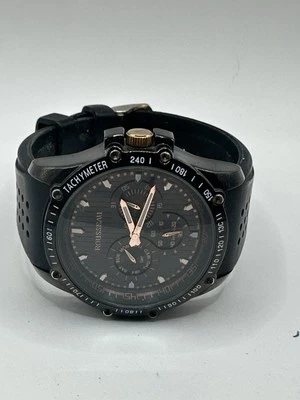 Reloj de silicona Rousseau 9641 Baer taquímetro oro amarillo negro para hombre necesita batería Foto 1 de 3