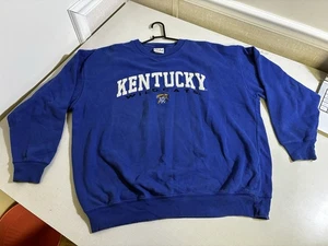 Vintage 90s University Of Kentucky Wildcats Blue Crewneck Sweatshirt XL - Picture 1 of 9