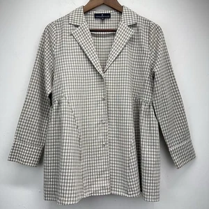 Top de guinga Tuckernuck Pomander Place talla XS beige lino/algodón para mujer - Imagen 1 de 9