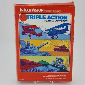 Triple Action (Intellivision, 1981) - Box - Platistic Insert - Cartridge - Picture 1 of 10