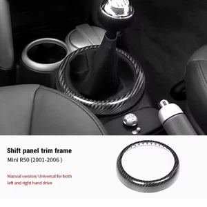 Cubierta del panel de cambio de marchas para BMW Mini Cooper R50 R52 R53 2001-06 fibra de carbono real - Imagen 1 de 5