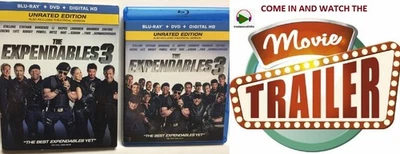 The Expendables 3 (Blu-ray,DVD,2014,2-Disc,Unrated)w/Embossed Foil Slipcover! - Image 1 of 4