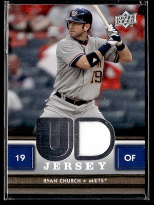 Tarjeta de béisbol 2008 Upper Deck #UDJ-RC Ryan Church Jersey 0503B Foto 1 de 2